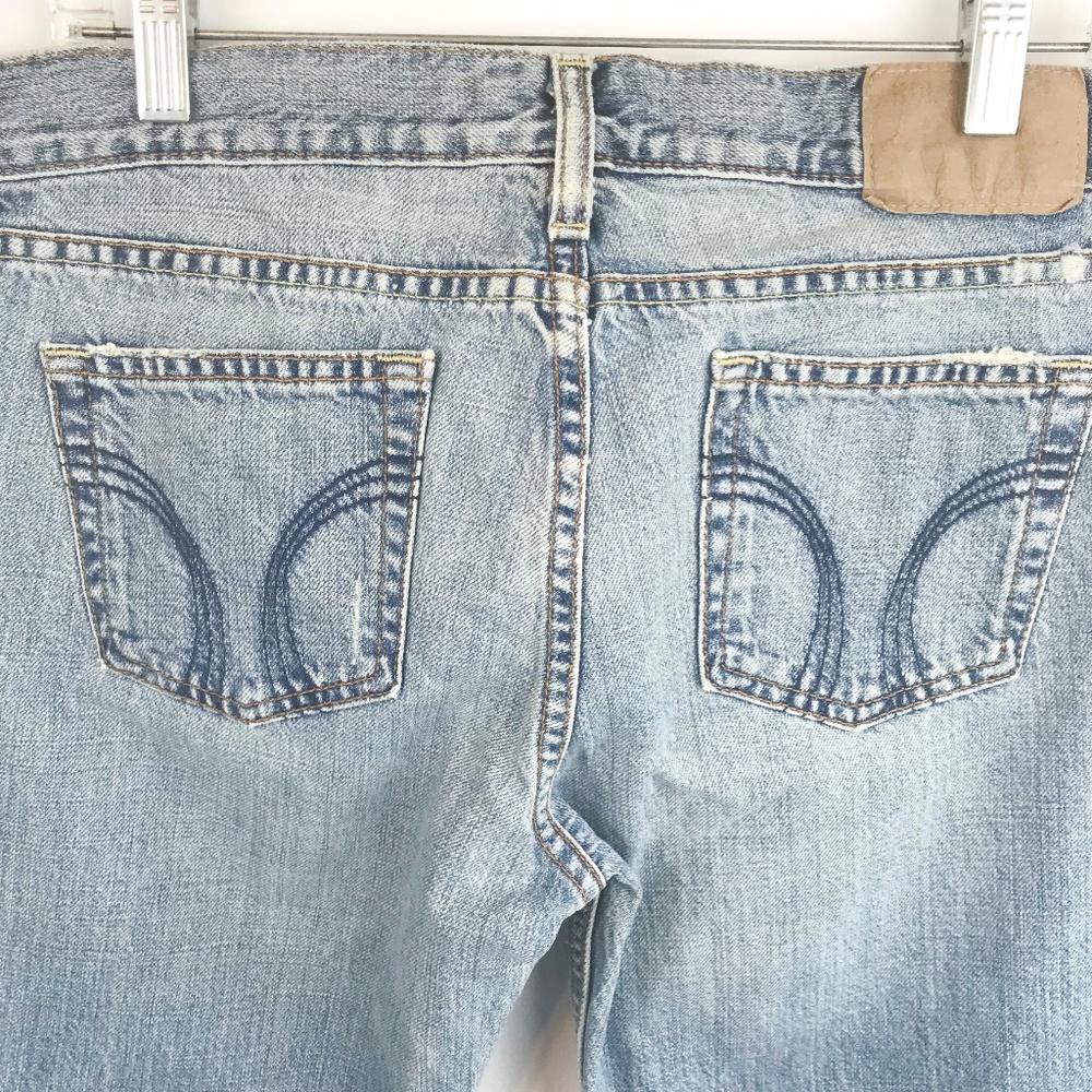 HOLLISTER Light Wash Button Fly Flare Jeans 7 Short - Picture 6 of 7